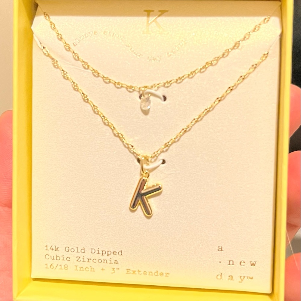 🚨$4 flash sale ❤️
 A New Day Gold Dipped 'K' Necklace